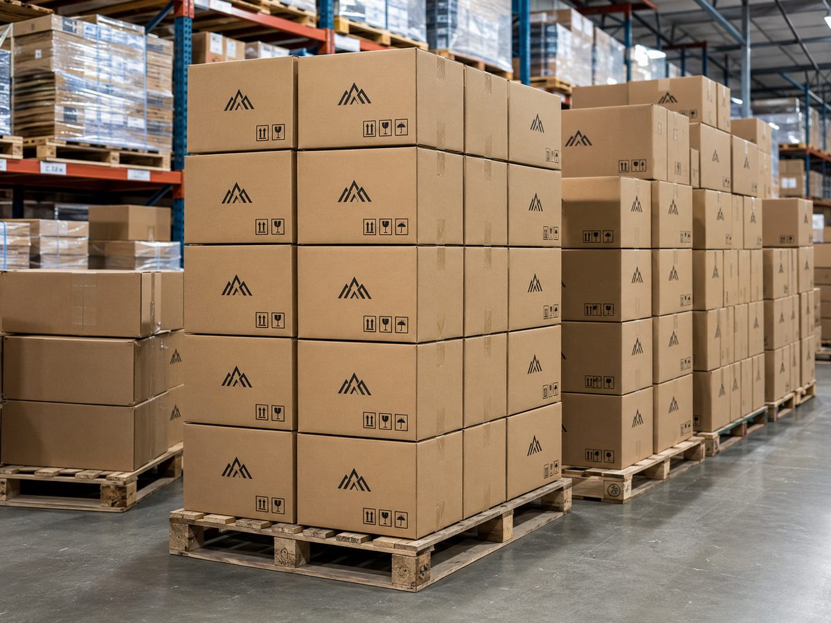 Regular Slotted Cartons (RSC) — custom printed corrugated shipping boxes in use